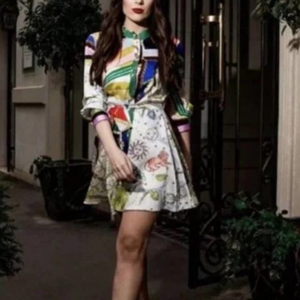 New Zara Zodiac Print Dress
